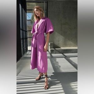 Zara poplin shirt dress with belt. Size Small. With tags.